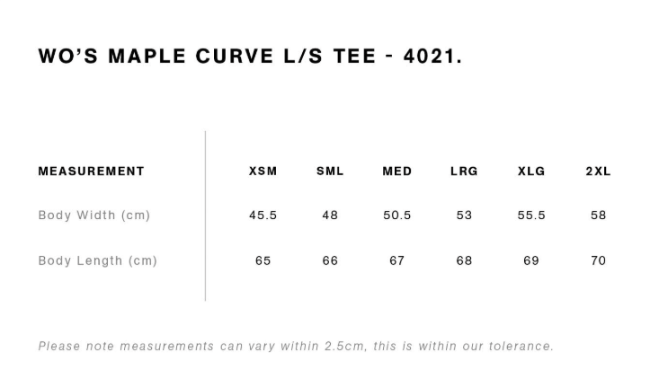 Mousybara™ Maple Long Sleeve Tee – Women’s