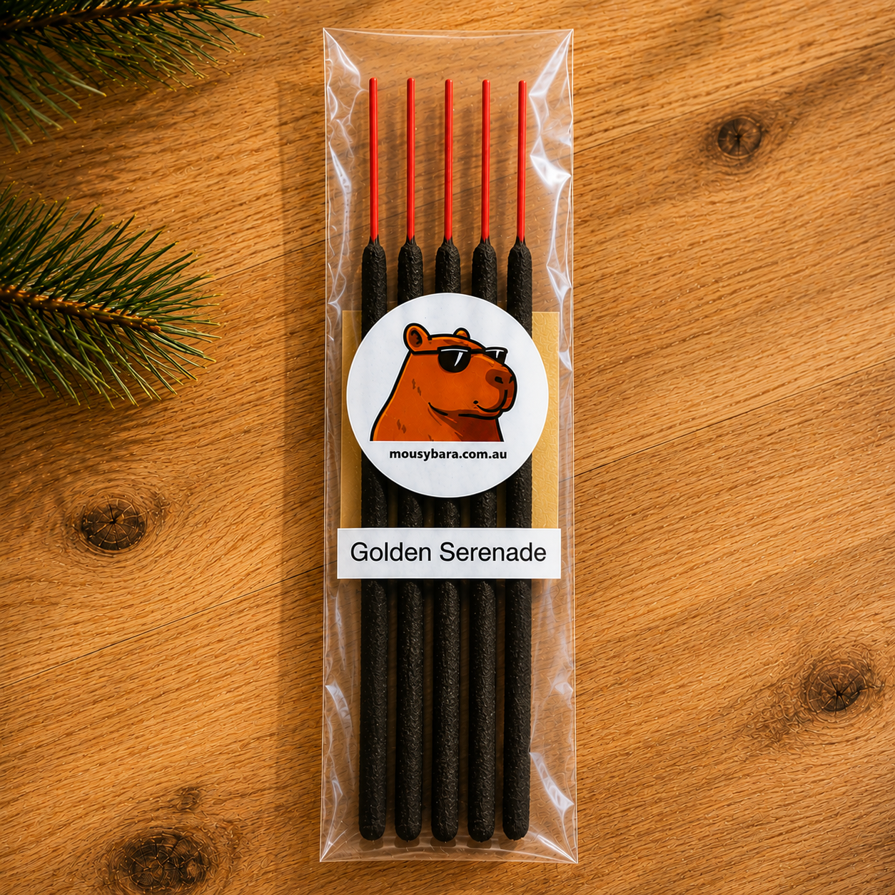 Golden Serenade Incense Sticks – 5 Pack